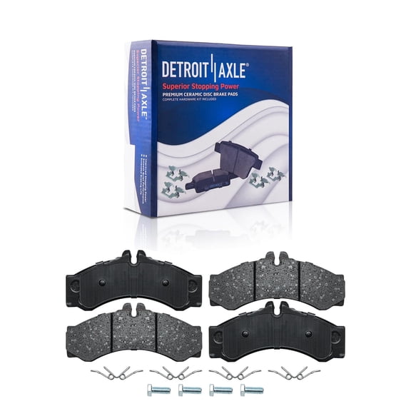 Detroit Axle - Front Brake Pads for 2002-2006 Freightliner Sprinter 2500 3500 2003-2006 Dodge Sprinter 2500 3500 Ceramic Brake Pads w/Hardware : 11.22'' inch Rotor