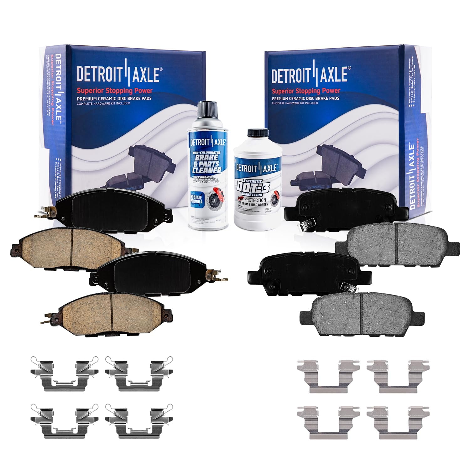 Detroit Axle Ceramic Brake Pads for Nissan Pathfinder, Murano