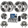 thumbnail image 1 of Detroit Axle - Front & Rear Brake Rotors Wheel Hubs + 26pc Wheel Lug Nuts Replacement for Chevy Traverse - 34pc Set, 1 of 7