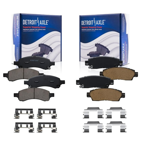 Detroit Axle - Front Rear Brakes Brake Pads Replacement for Buick Enclave Chevrolet Traverse GMC Acadia Saturn Outlook - 4pc Set Fits select: 2009-2017 CHEVROLET TRAVERSE LT