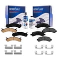 thumbnail image 1 of Detroit Axle - Brake Pads for 03-20 Chevy GMC Express Savana 2500 3500 Ceramic Brake Pads 2004 2005 2006 2007 2008 2009 2010 2011 2012 2013 2014 2015 2016 2017 2018 2019 Front & Rear Replacement, 1 of 7