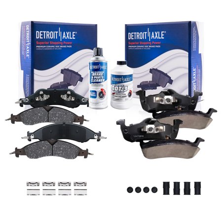 Detroit Axle - Front Rear Brakes Brake Pads Replacement for Ford Expedition Lincoln Navigator