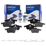Detroit Axle - Front & Rear Brakes Brake Pads Replacement for Volvo S60 S80 V70 XC70 Fits select 2004-2007 VOLVO S60 2.5T, 2004-2006 VOLVO S80 2.5T