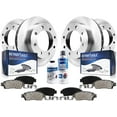 thumbnail image 1 of Detroit Axle - Brake Kit for 11-19 Chevy Silverado GMC Sierra 2500 3500 HD Disc Brakes Rotors 2011 2012 2013 2014 2015 2016 2017 2018 2019 Ceramic Brake Pads Front and Rear, 1 of 8