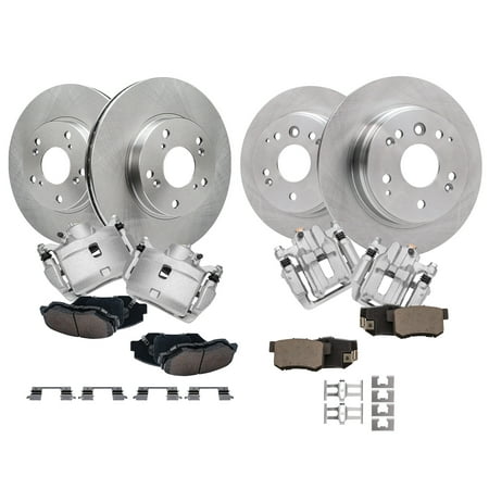 Detroit Axle - Front & Rear Brakes and Rotors Brake Pads Brake Calipers Replacement for Honda Element