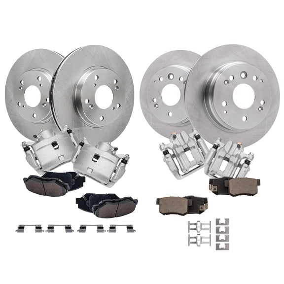 Detroit Axle - Front & Rear Brakes and Rotors Brake Pads Brake Calipers Replacement for Honda Element