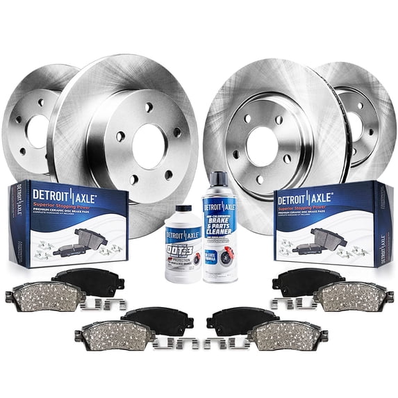 Detroit Axle - Front Rear Brakes and Rotors Brake Pads Replacement for 2010 Chrysler PT Cruiser