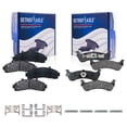 thumbnail image 1 of Detroit Axle - 4pc Brake Pads for 1995-2001 Ford Explorer 1998-2002 Ford Ranger 1997-2001 Mercury Mountaineer, Ceramic Brake Pads w/ Hardware 1999 2000 Front and Rear Replacement, 1 of 7