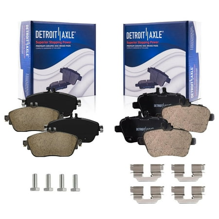Detroit Axle - Front & Rear Ceramic Brake Pads for Mercedes-Benz B Electric Drive B180 B250 B250e CLA250 GLA250 INFINITI QX30