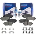thumbnail image 1 of Detroit Axle - Front Rear Ceramic Brake Pads w/ Hardware + Brake Cleaner Fluid Replacement for 04-10 Toyota Sienna - 6pc Set Fits select: 2006 TOYOTA SIENNA CE/LE, 1 of 6