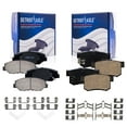 thumbnail image 1 of Detroit Axle - Front and Rear Ceramic Brake Pads w/Hardware Replacement for Acura ILX Honda Civic Accord Fits select: 2006-2007 HONDA ACCORD EX, 2005 HONDA ACCORD SE, 1 of 7