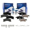 thumbnail image 1 of Detroit Axle - Front & Rear Ceramic Brake Pads w/Hardware Replacement for 1999 2000 2001 2002 2003 2004 Jeep Grand Cherokee, 1 of 7
