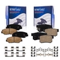 thumbnail image 1 of Detroit Axle - 2.4L Brake Pads for 2003-2007 Honda Accord [4-Wheel Disc Brakes] Ceramic Brake Pads w/ Hardware Front and Rear Replacement, 1 of 7