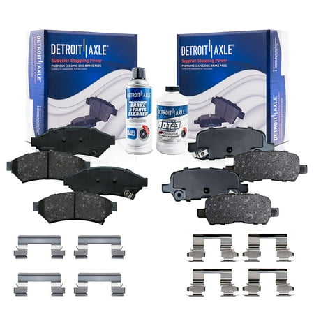 Detroit Axle - Front & Rear Ceramic Brake Pads w/ Hardware Replacement for 2004 Pontiac Grand Prix - 6pc set