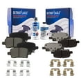 thumbnail image 1 of Detroit Axle - Brake Pads for 16-21 Chevrolet Malibu with Manual Parking Brake, Front and Rear Ceramic Brake Pads w/ Hardware 2016 2017 2018 2019 2020 2021 Replacement, 1 of 4