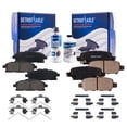 thumbnail image 1 of Detroit Axle - Front & Rear Ceramic Brake Pads w/Hardware for 2011-2017 Nissan Quest 2012 2013 2014 2015 2016 Replacement, 1 of 7
