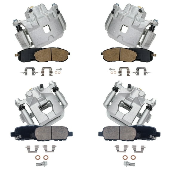 Detroit Axle - Front Rear Disc Brake Calipers Brakes Brake Pads Replacement for 2002-2006 Nissan Altima