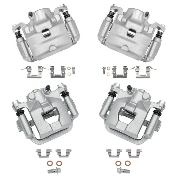 Detroit Axle - Front & Rear Disc Brake Calipers w/Bracket Kit Replacement for 2007 2008 2009 2010 Nissan Altima