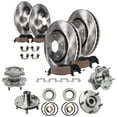 thumbnail image 1 of Detroit Axle - Front & Rear Disc Brake Rotors w/ Ceramic Brake Pads + Wheel Bearing & Hub Assembly Replacement for 2004 2005 2006 2007 2008 Nissan Maxima - 12 pc Set, 1 of 8