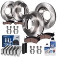 thumbnail image 1 of Detroit Axle - 14pc Brake Kit for Chevy GMC Suburban Avalanche Yukon XL 2500, Silverado Sierra 2500 3500 HD, Front Rear Disc Brake Rotors Ceramic Brake Pads: 12.80" inch Front 12.99" inch Rear, 1 of 8