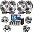 thumbnail image 1 of Detroit Axle - Front & Rear Disc Rotors Brake Pads Wheel Hubs + 24pc Lug Nuts w/key Replacement for Enclave Traverse Acadia - 38pc Set, 1 of 8