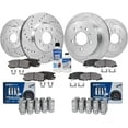 thumbnail image 1 of Detroit Axle - Brake Kit for 2006-2010 Chevy Impala Monte Carlo Drilled & Slotted Brake Rotors Ceramic Brakes Pads 20pc Wheel Lug Nuts 2007 2008 2009 Front and Rear Replacement, 1 of 1