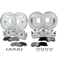 thumbnail image 1 of Detroit Axle - Front Rear Drilled Slotted Brakes and Rotors Brake Pads Brake Calipers Replacement for Chevy Impala, 1 of 6