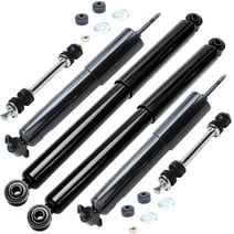 Detroit Axle - Front and Rear Shock Absorbers for 2WD 1999-2006 Chevy Silverado 1500 GMC Sierra 1500, 4 Shocks, 2 Front Sway Bar Links 2000 2001 2002 2003 2004 2005 Replacement