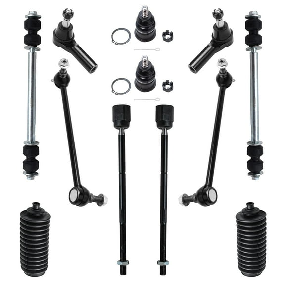Detroit Axle - Front Rear Sway Bars Inner Outer Tierods Lower Ball Joints Replacement for 1996-2005 Ford Taurus Mercury Sable - 12pc Set