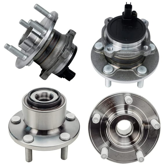 Detroit Axle - Front + Rear Wheel Bearing & Hub Assemblies Replacement for Volvo C30 C70 S40 V50 - 4pc Set