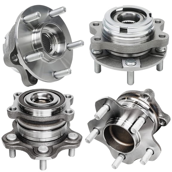 Detroit Axle - 4pc FWD Wheel Bearing Hubs for 2007-2018 Nissan Altima 2009-2019 Maxima 2013-2020 Pathfinder, 2015-2019 Murano 2014-2020 Infiniti QX60 2013 JX35, Front Rear Wheel Bearing Hubs 5 Lugs