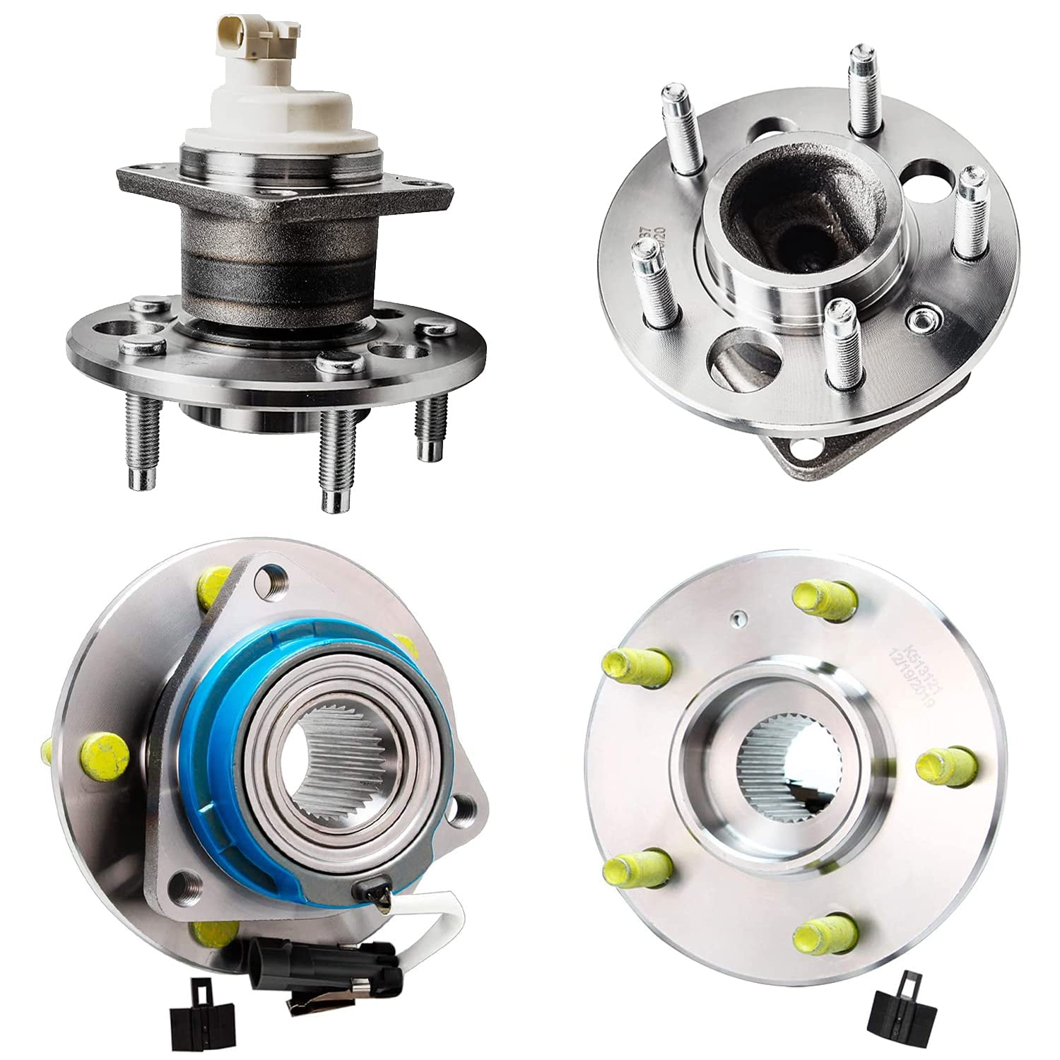 Detroit Axle Front & Rear Wheel Bearing Hubs Assembly Replacement for