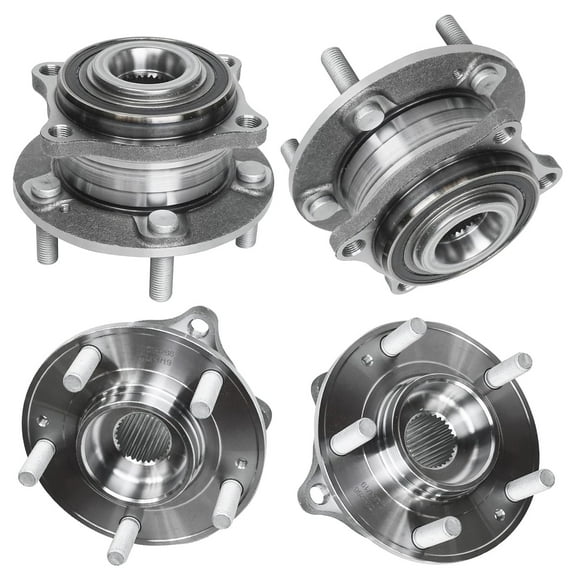 Detroit Axle - Front & Rear Wheel Bearing and Hub Assembly Set Fits select: 2013-2018 HYUNDAI SANTA FE SPORT, 2013-2015 KIA SORENTO LX