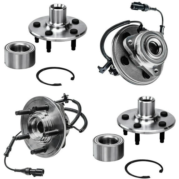 Detroit Axle - Front Rear Wheel Hub Bearings Replacement for 2006-2010 Ford Explorer Sport Trac Mercury Mountaineer