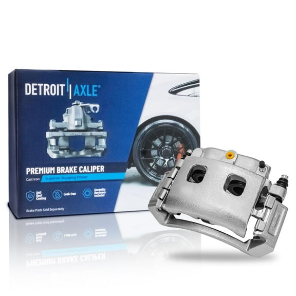 Detroit Axle - Front Right Brake Caliper for 2002-2005 Dodge Ram 1500, 2005-2006 Durango, Passenger Side Disc Brake Caliper w/Bracket Replacement [Phenolic Piston]
