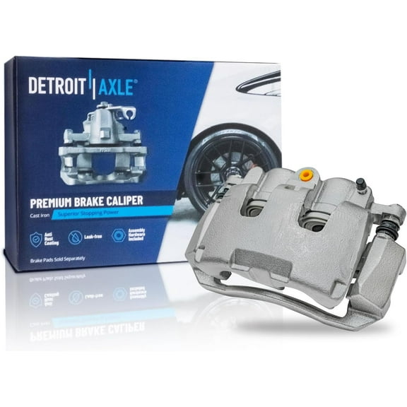 Detroit Axle - Front Right Brake Caliper for 2009-2018 Ram 1500, 2019-2022 1500 Classic 2009-2011 Dodge Dakota, Passenger Side Disc Brake Caliper with Bracket Assembly Replacement