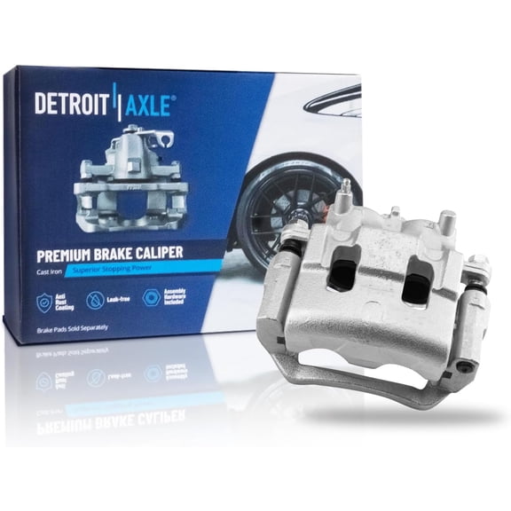 Detroit Axle - Front Right Brake Caliper for 2017-2022 Ford Edge Lincoln Continental MKX, 2018 2019 2020 2021 Passenger Side Disc Brake Caliper with Bracket Replacement
