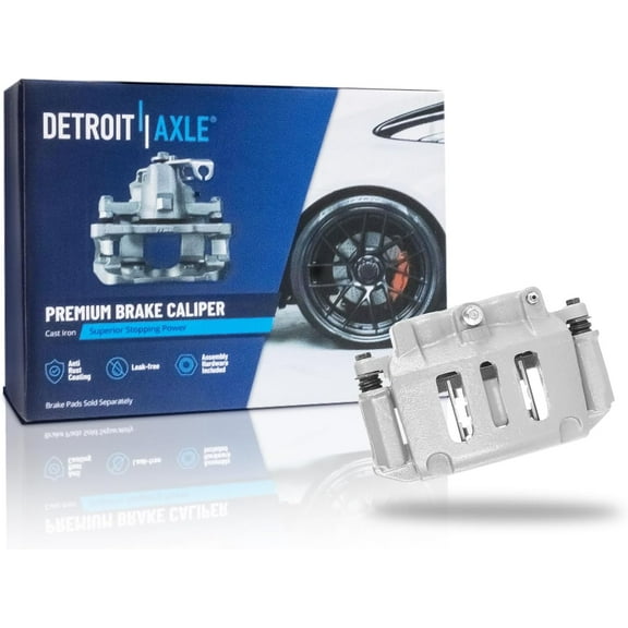 Detroit Axle - Front Right Brake Caliper for Ford 1998-2002 Crown Victoria Lincoln Town Car Mercury Grand Marquis, Passenger Side Disc Brake Caliper with Bracket 1999 2000 2001 Replacement