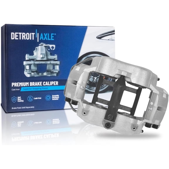 Detroit Axle - Front Right Brake Caliper for Ford F-650 F-750 GMC C4500 C5500 C6500 C7500 Topkick T6500 T7500 Blue Brid All American FE Hino 268 Isuzu FVR Workhouse R26, Passenger Side Brake Caliper