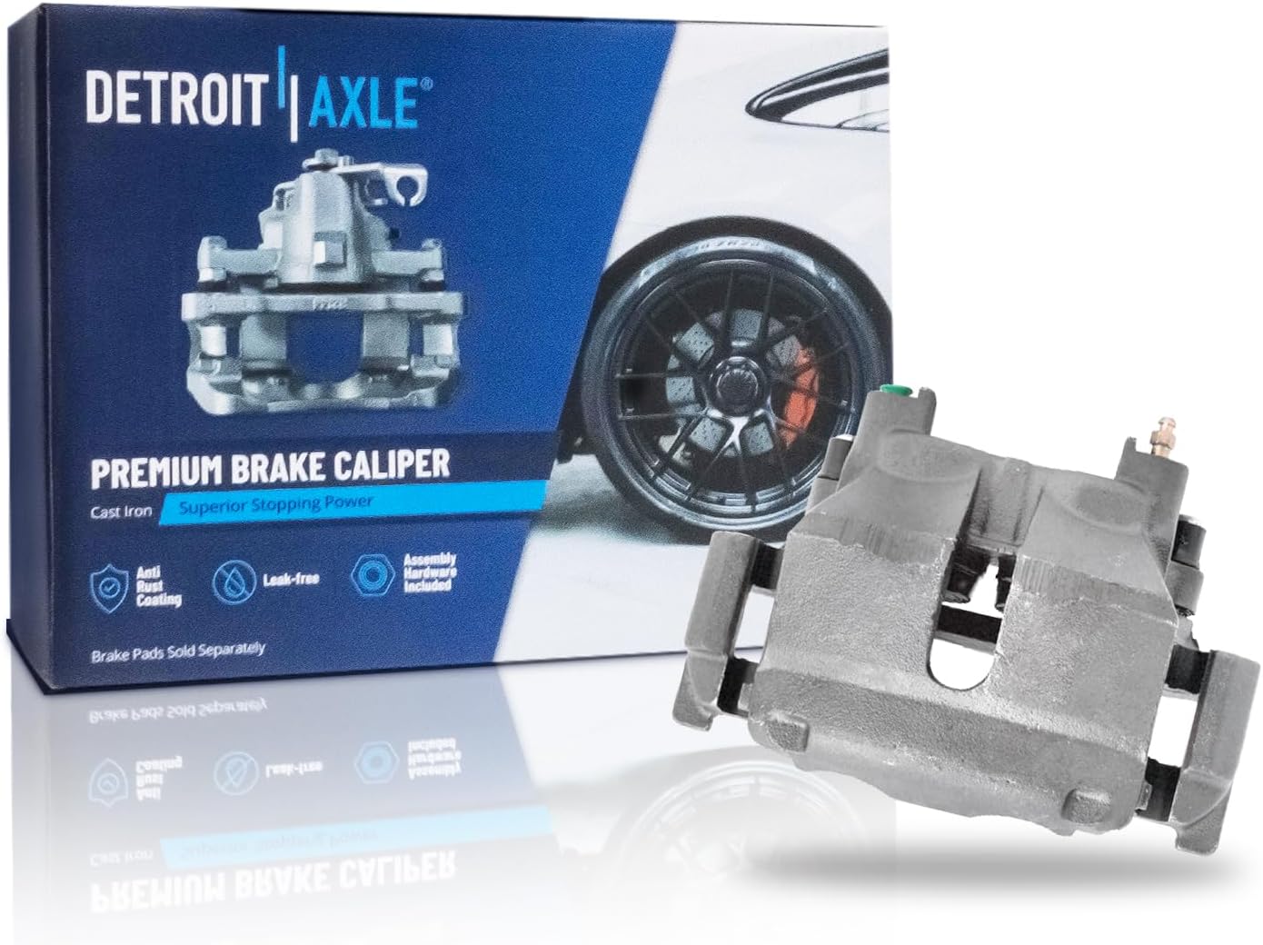 Detroit Axle - Front Right Brake Caliper for Jeep 1999-2002 Grand Cherokee, 2000 2001 Brake Caliper with Bracket Assembly Replacement [ATE Caliper]