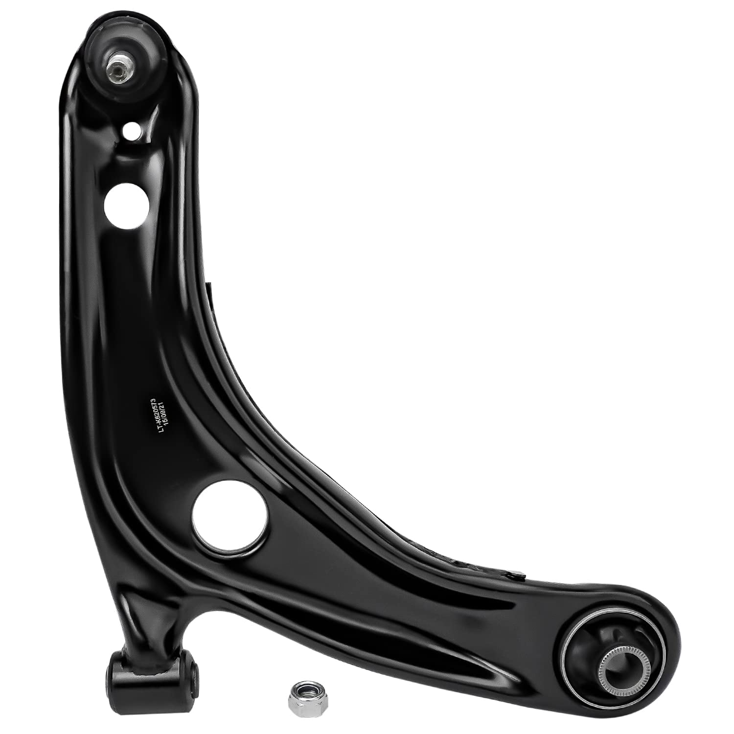 Detroit Axle - Front Right Lower Control Arm for 2006-2018 Toyota Yaris 2012-2019 Prius C 2008-2014 Scion xD, Passenger Side Lower Control Arm with Ball Joint Replacement