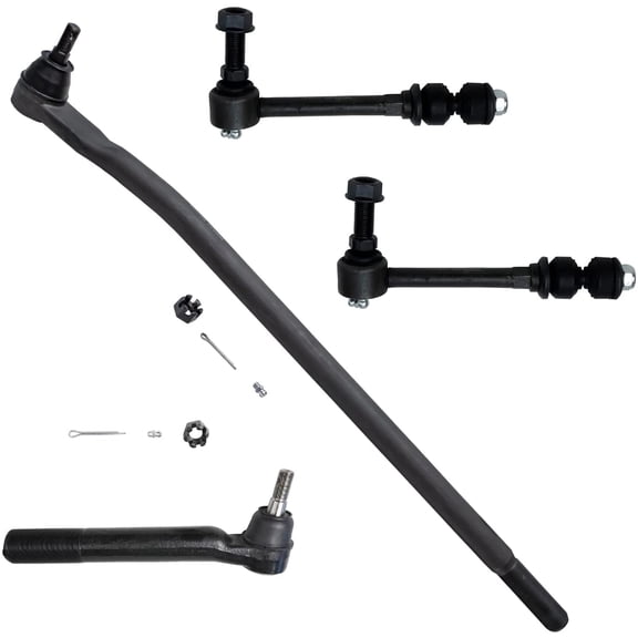 Detroit Axle - 4WD Front Tie Rods Sway Bars for 2010 2011 2012 Dodge Ram 2500 3500, 2 Left Outer & Right Inner Tie Rod Ends 2 Sway Bar Links Replacement