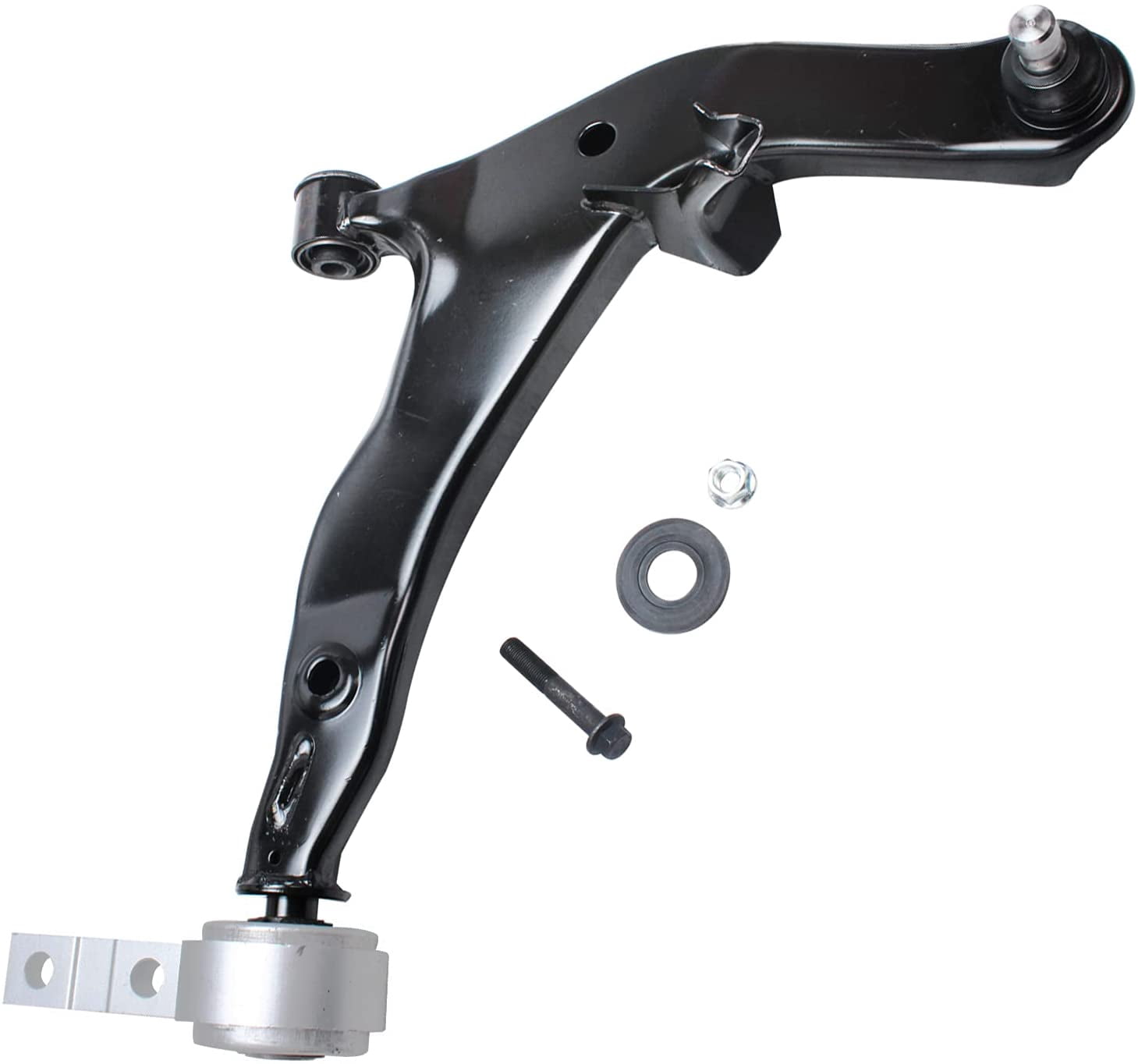 Detroit Axle - Front Right Lower Control Arm w/Ball Joint for Nissan Murano 2003 2004 2005 2006 2007, Lower Passenger Control Arm with Ball Joint Assembly Replacement