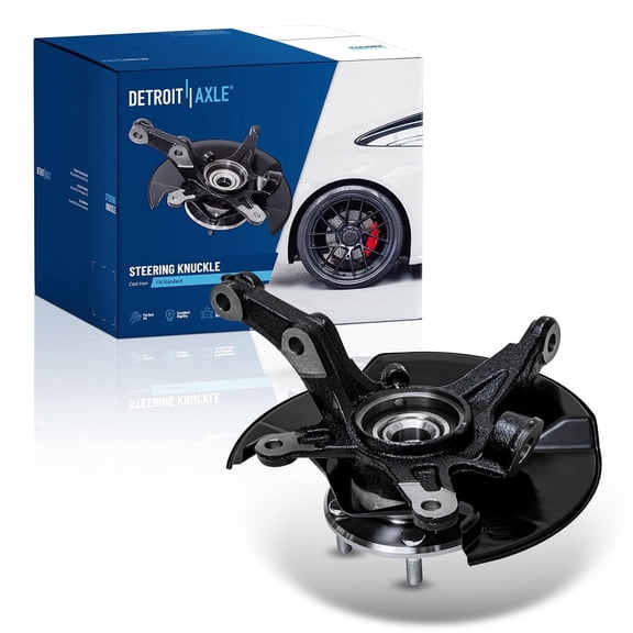 Detroit Axle - Front Right Steering Knuckle for 2006-2011 Honda Civic, 2007 2008 2009 2010 Steering Knuckle & Wheel Bearing Hub Assembly Passenger Side Replacement