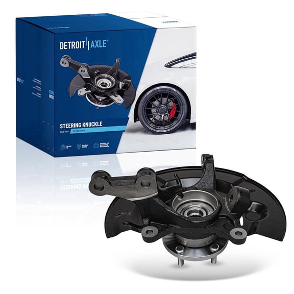 Detroit Axle - 2.5L Front Right Steering Knuckle for 2012-2017 Toyota Camry, Passenger Side Steering Knuckle & Wheel Hub Bearing Assembly 2013 2014 2015 2016