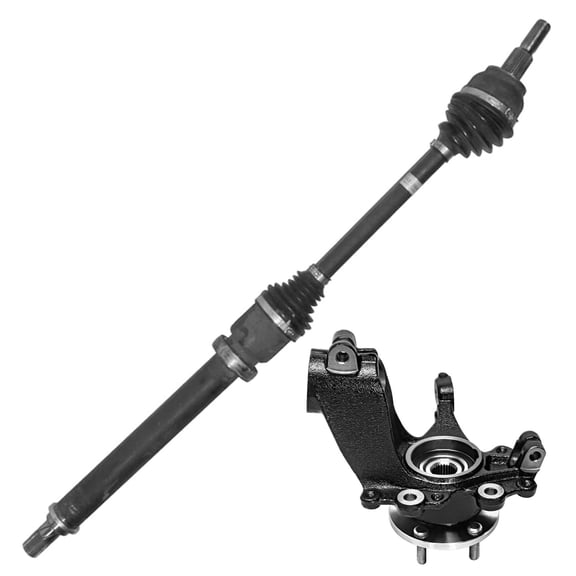 Detroit Axle - Front Right Steering Knuckle CV Axle Replacement for 2012-2018 Ford Focus 2.0L w/Automatic Dual Clutch Transmission