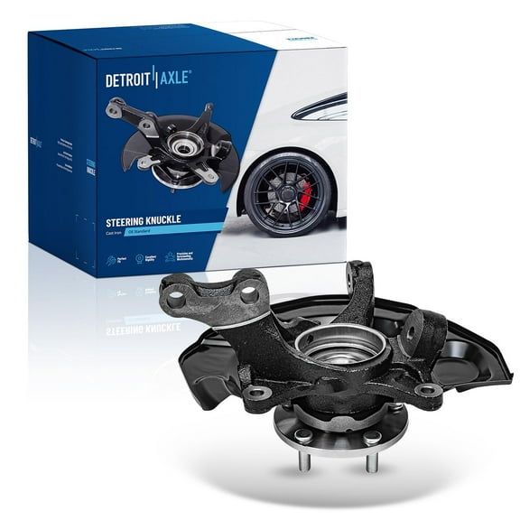 Detroit Axle - Front Right Steering Knuckle for FWD 2004-2010 Toyota Sienna 2005 2006 2007 2008 2009 Passenger Side Steering Knuckle and Wheel Hub Bearing Replacement