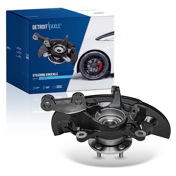 Detroit Axle - 2.5L Front Right Steering Knuckle for 12-17 Toyota Camry, Passenger Side Steering Knuckle & Wheel Bearing Hub Assembly 2012 2013 2014 2015 2016 2017