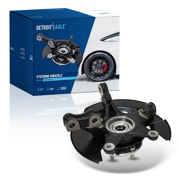 Detroit Axle - Front Right Steering Knuckle for 05-08 Honda Pilot, Steering Knuckle and Wheel Hub Bearing Assembly 2005 2006 2007 2008 Replacement