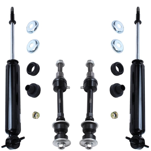 Detroit Axle - Front Shock Absorbers Sway Bar Links Replacement for 2006 2007 2008 Dodge Ram 1500 2500 3500 [2WD 8 Lug]